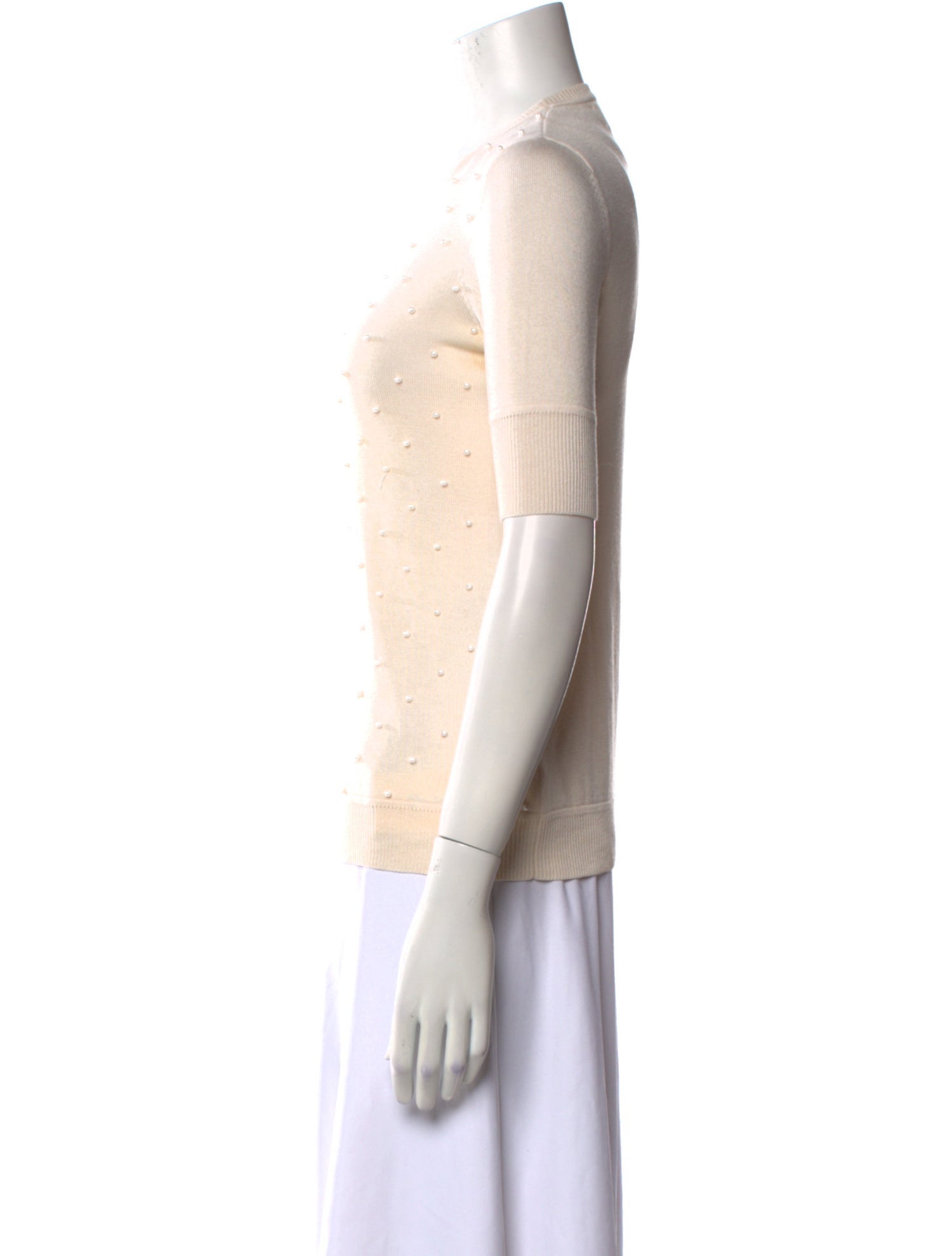 Lela Rose Silk Scoop Neck Sweater