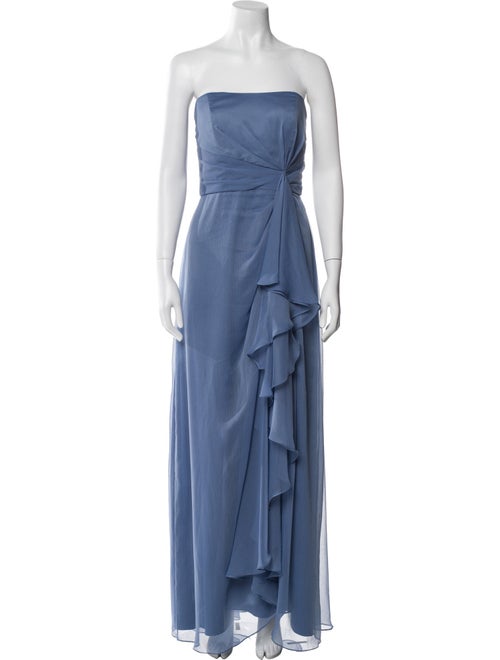 Lela Rose Strapless Long Dress