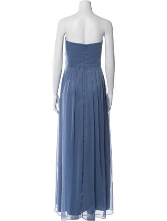 Lela Rose Strapless Long Dress
