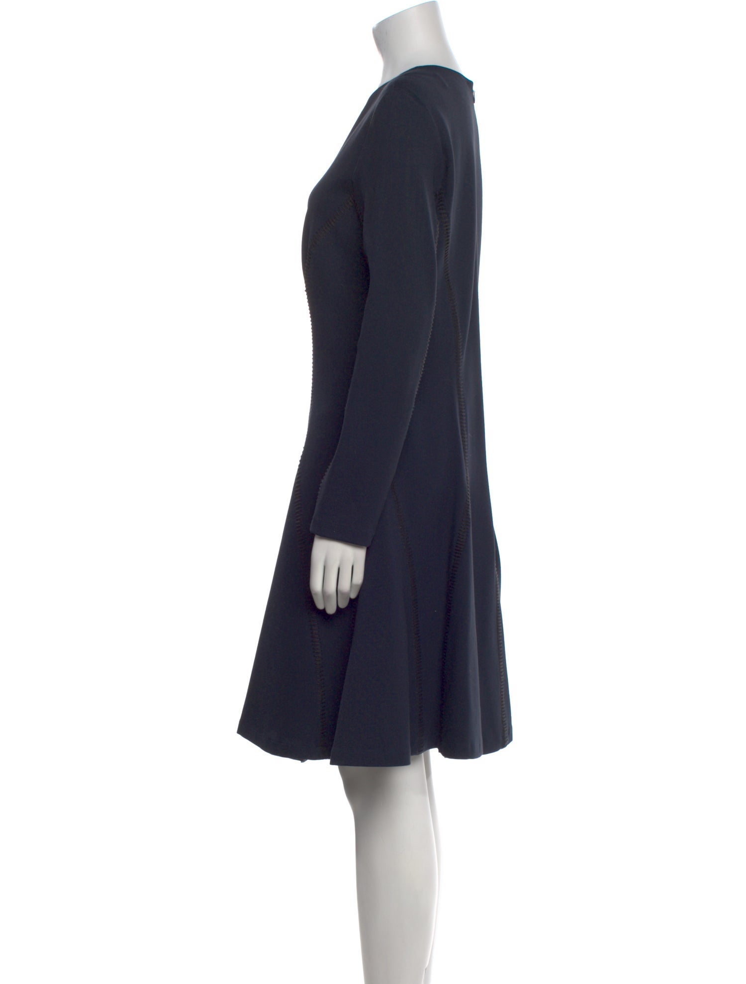 Lela Rose Crew Neck Knee-Length Dress