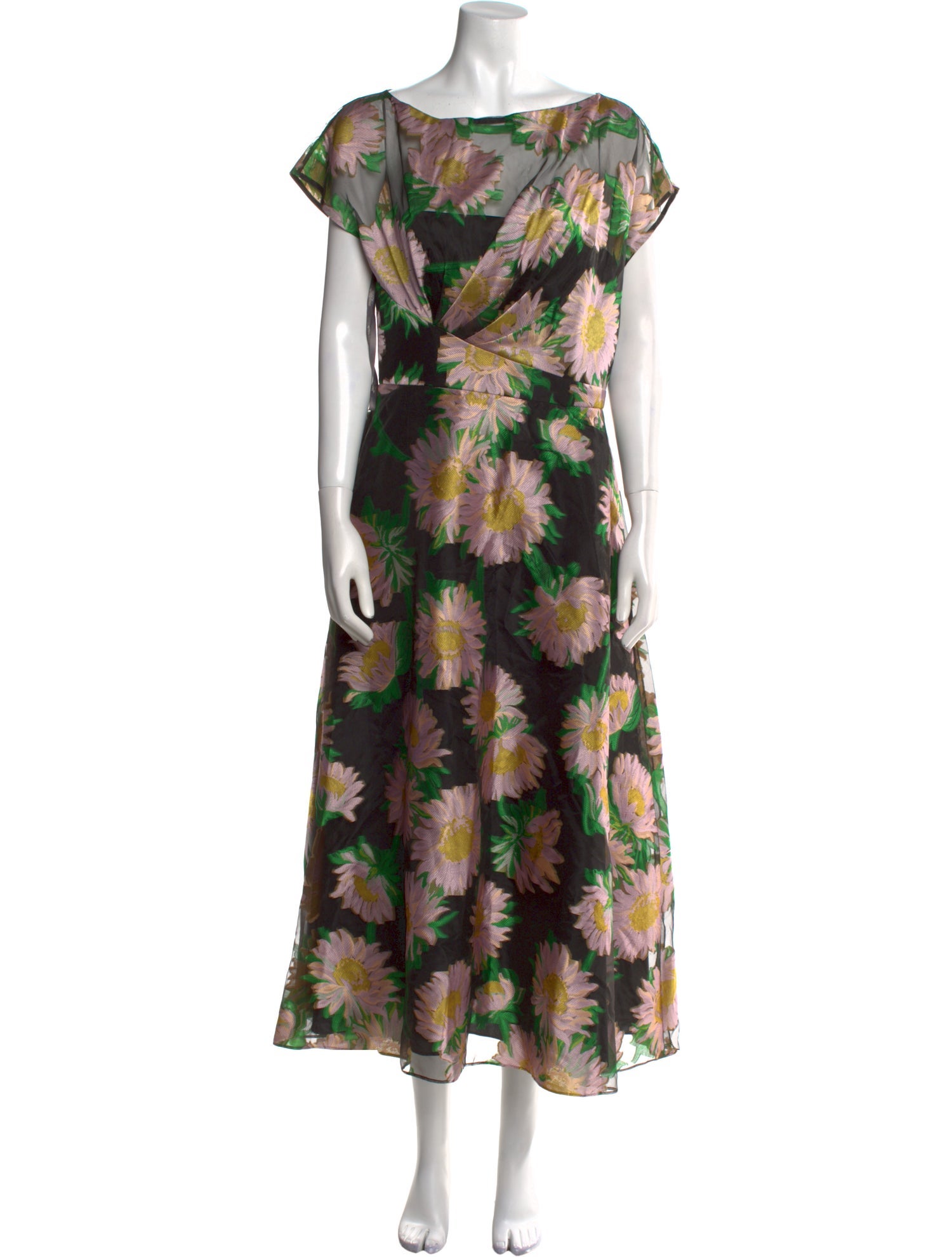 Lela Rose Floral Print Long Dress w/ Tags