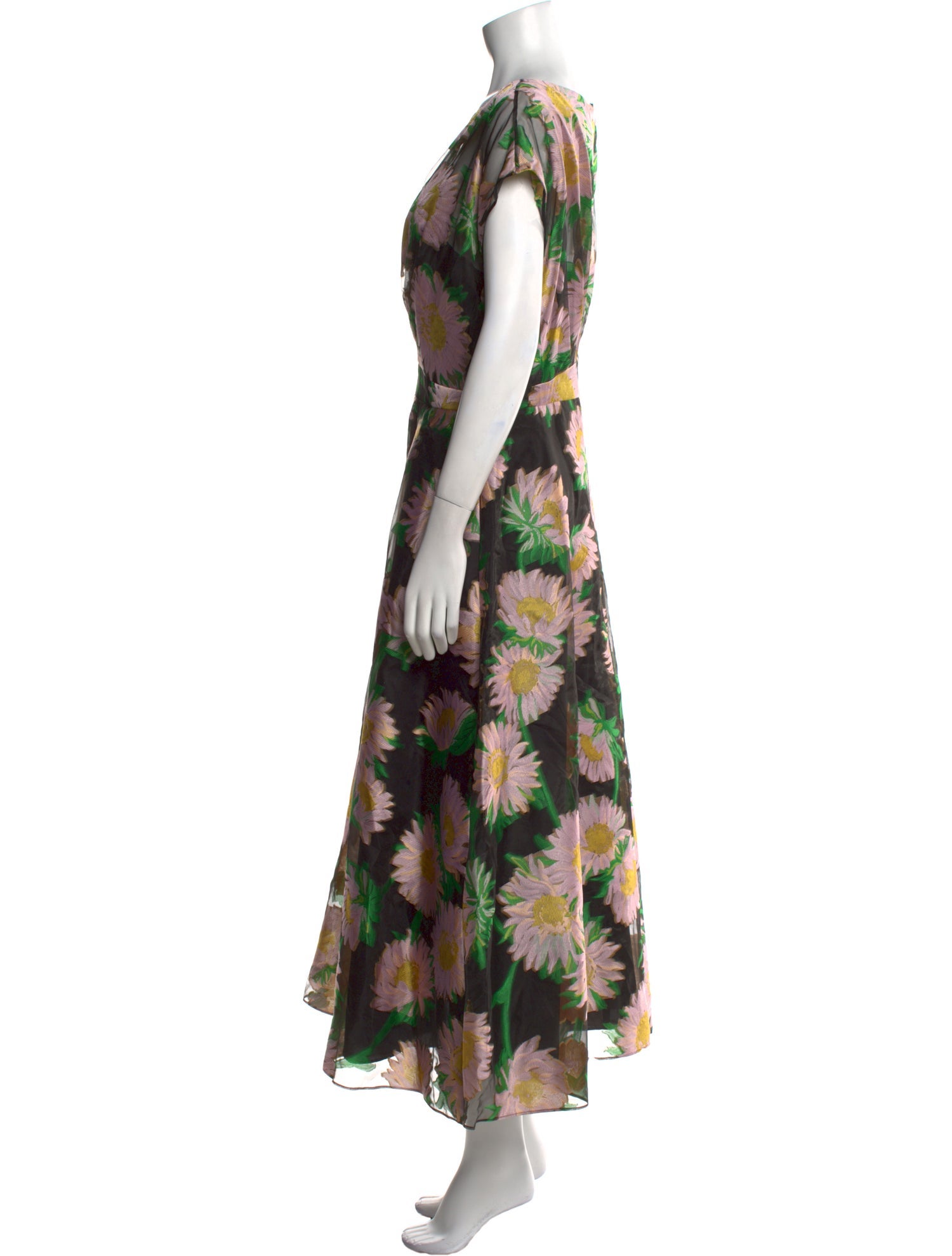 Lela Rose Floral Print Long Dress w/ Tags