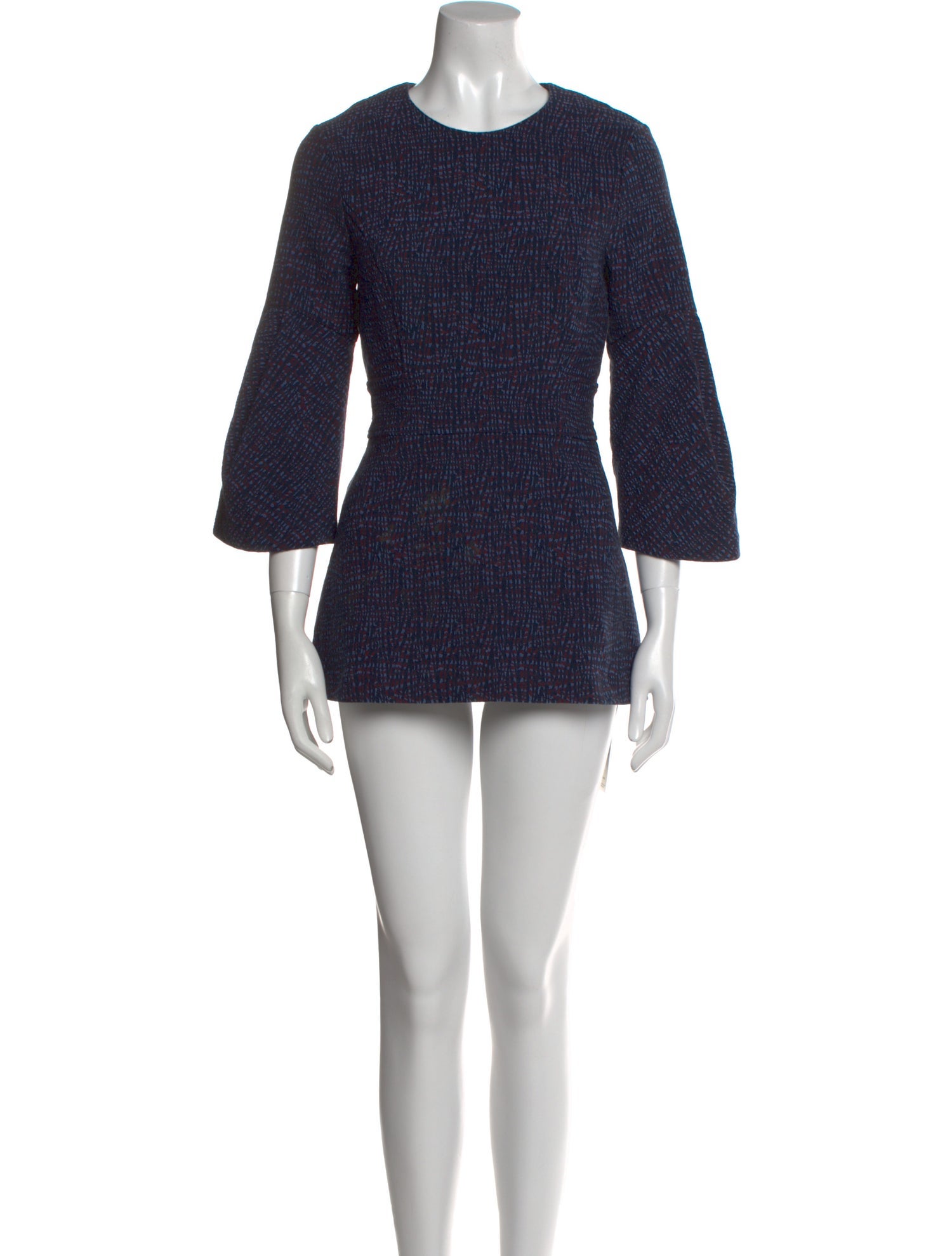 Lela Rose Crew Neck Mini Dress