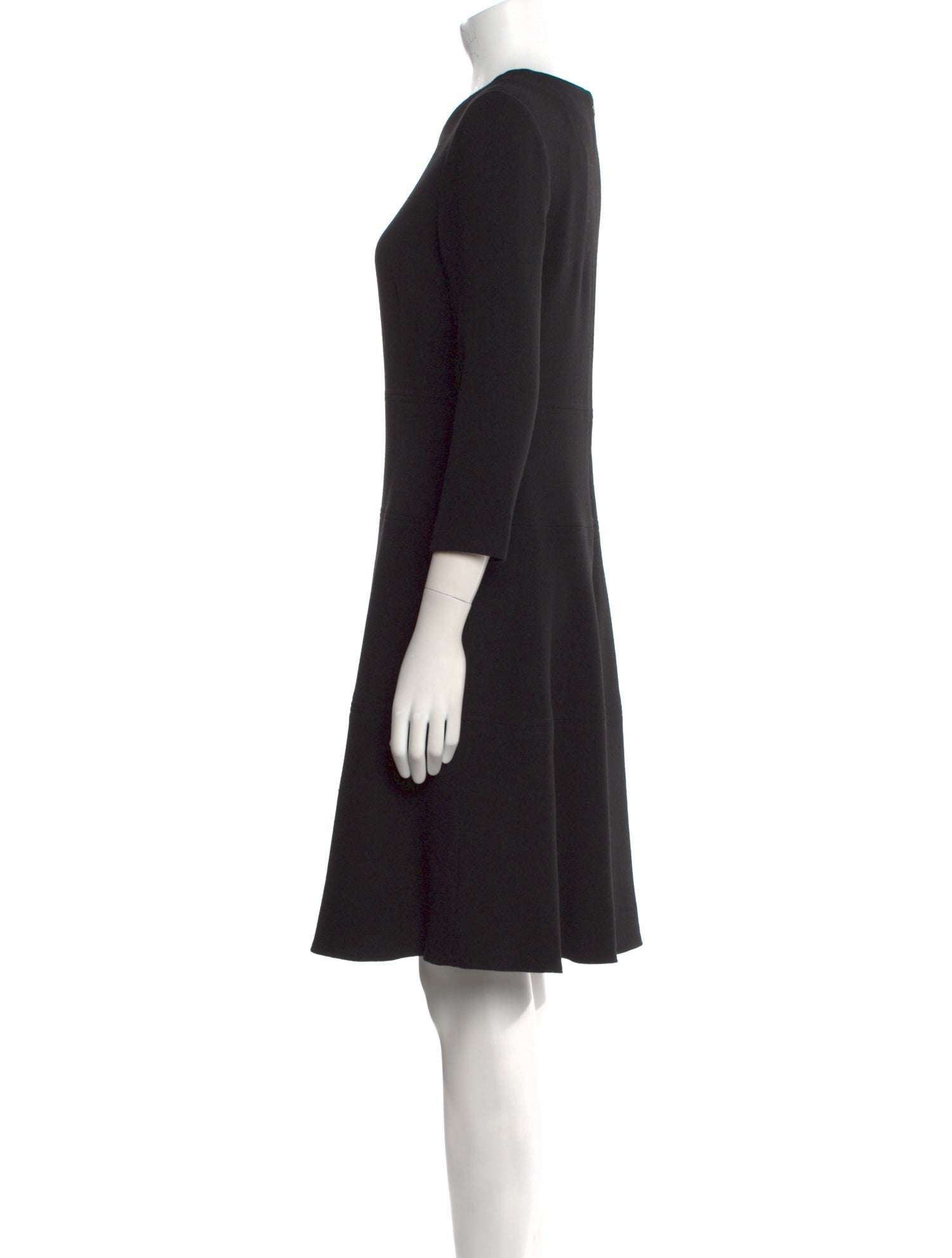 Lela Rose Crew Neck Knee-Length Dress