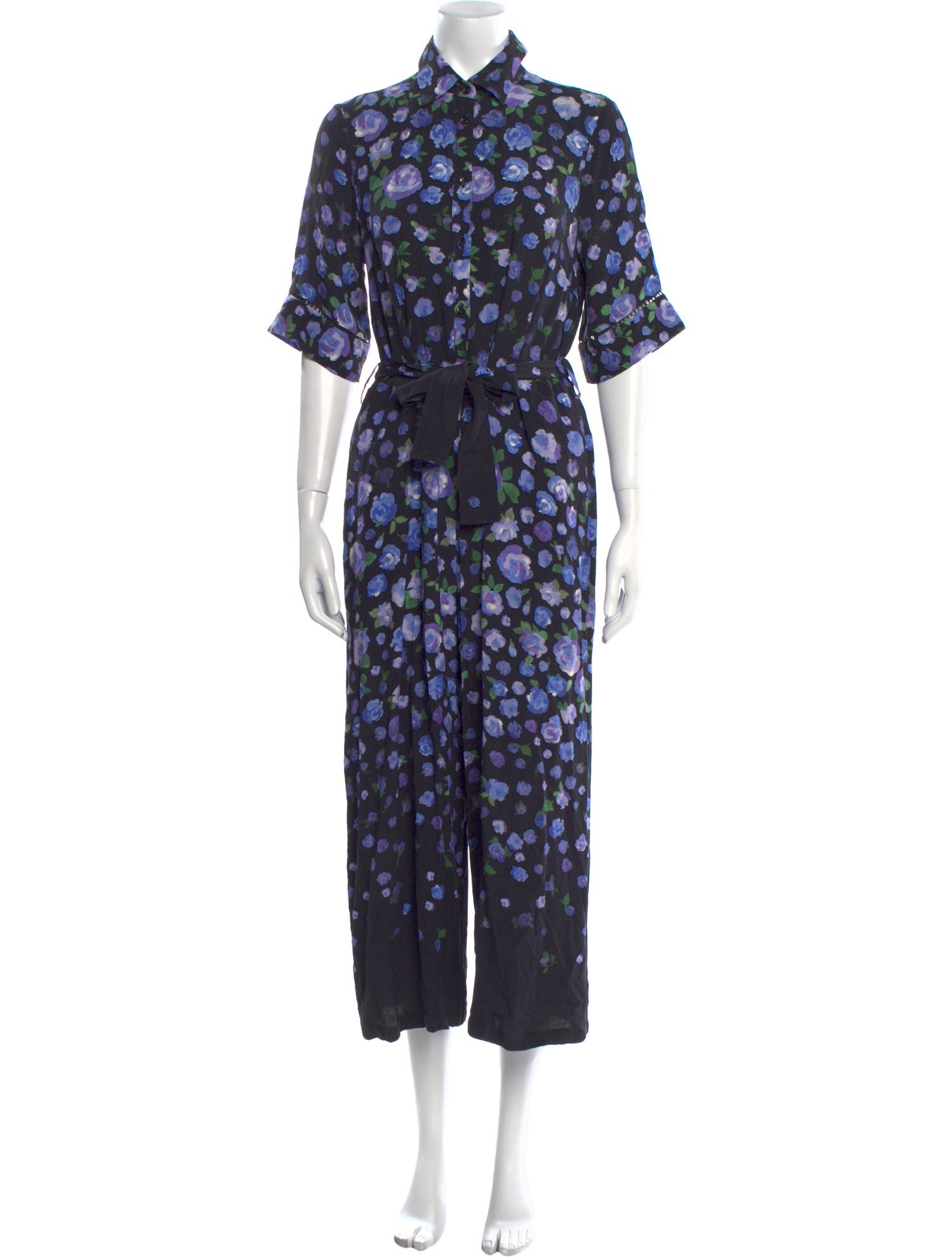 Lela Rose Floral Print Jumpsuit