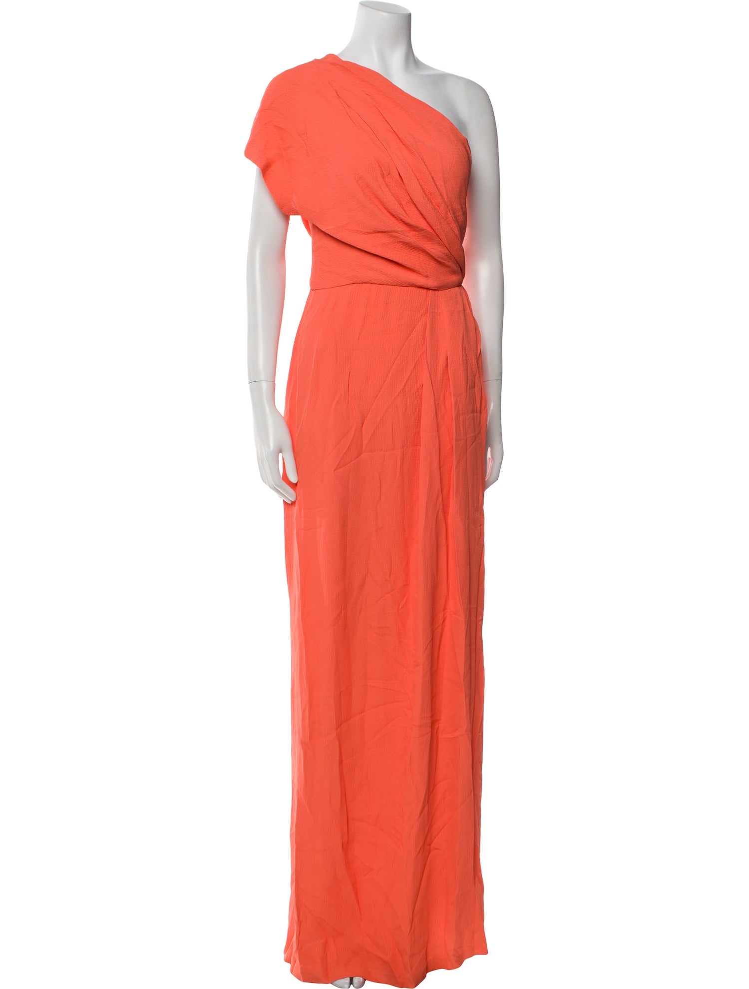 Lela Rose One-Shoulder Long Dress