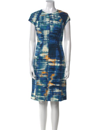 Lela Rose Printed Knee-Length Dress