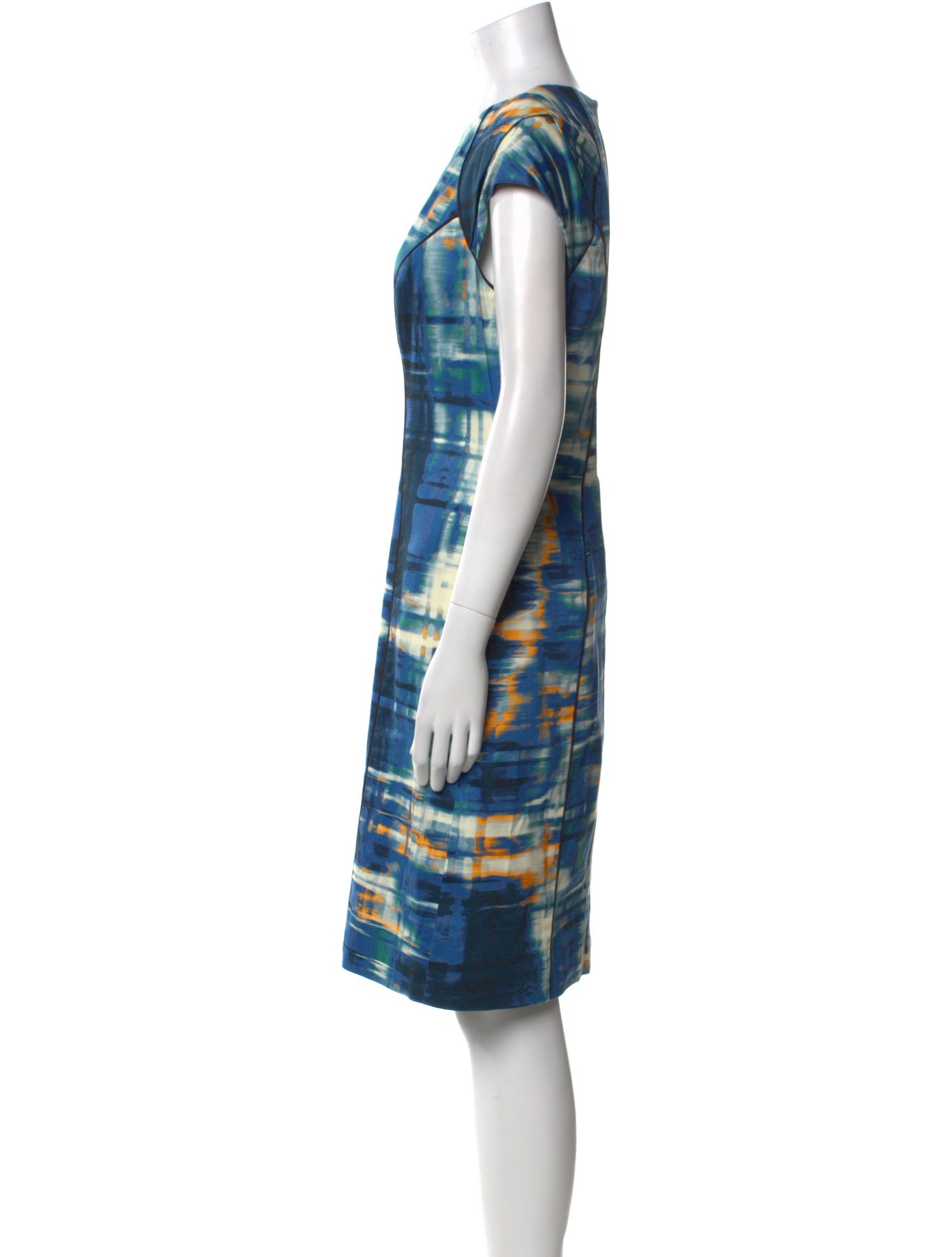 Lela Rose Printed Knee-Length Dress