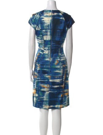 Lela Rose Printed Knee-Length Dress