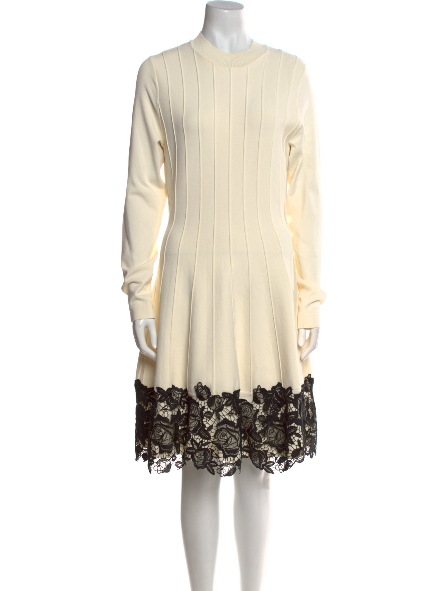 Lela Rose Lace Pattern Knee-Length Dress