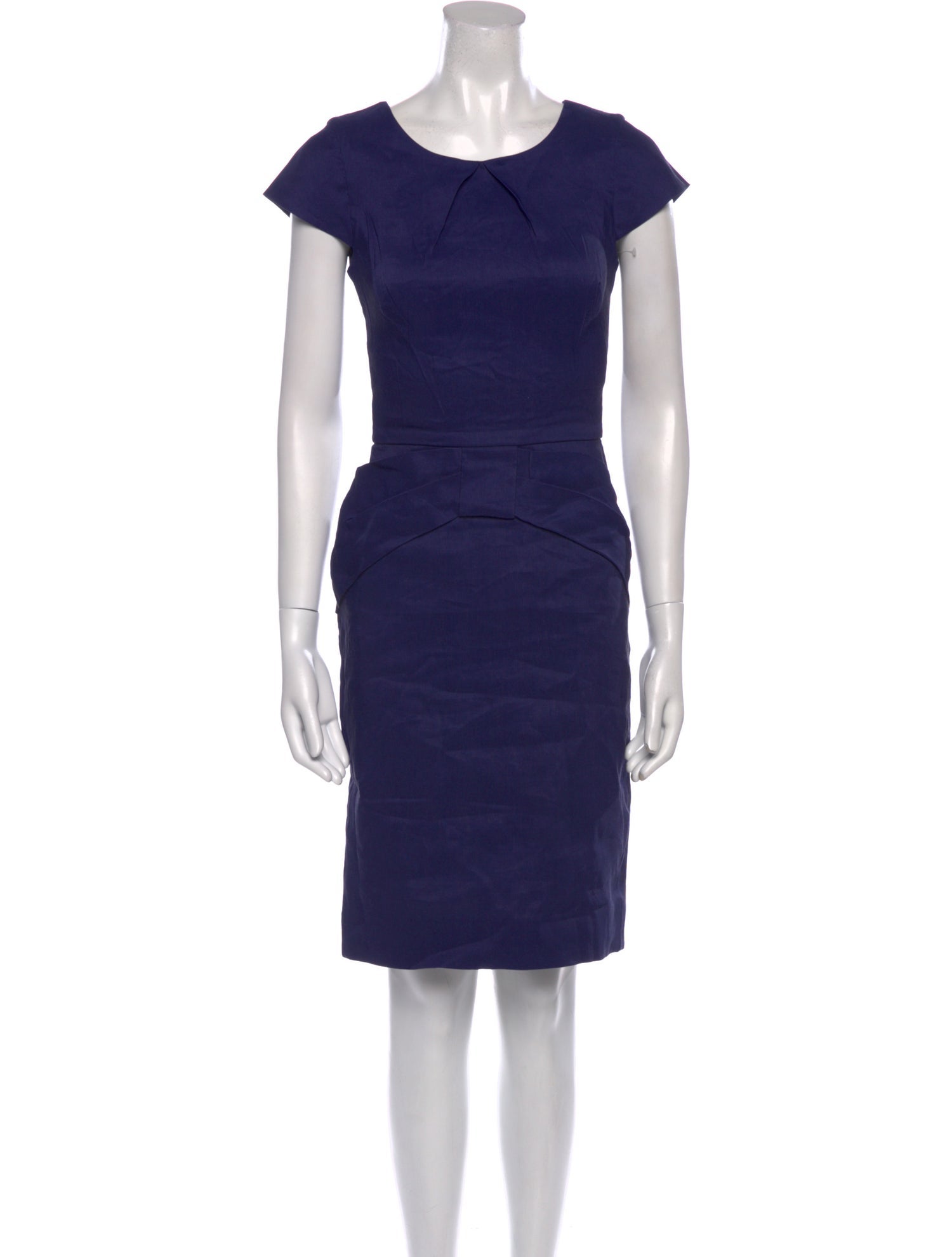 Lela Rose Scoop Neck Knee-Length Dress