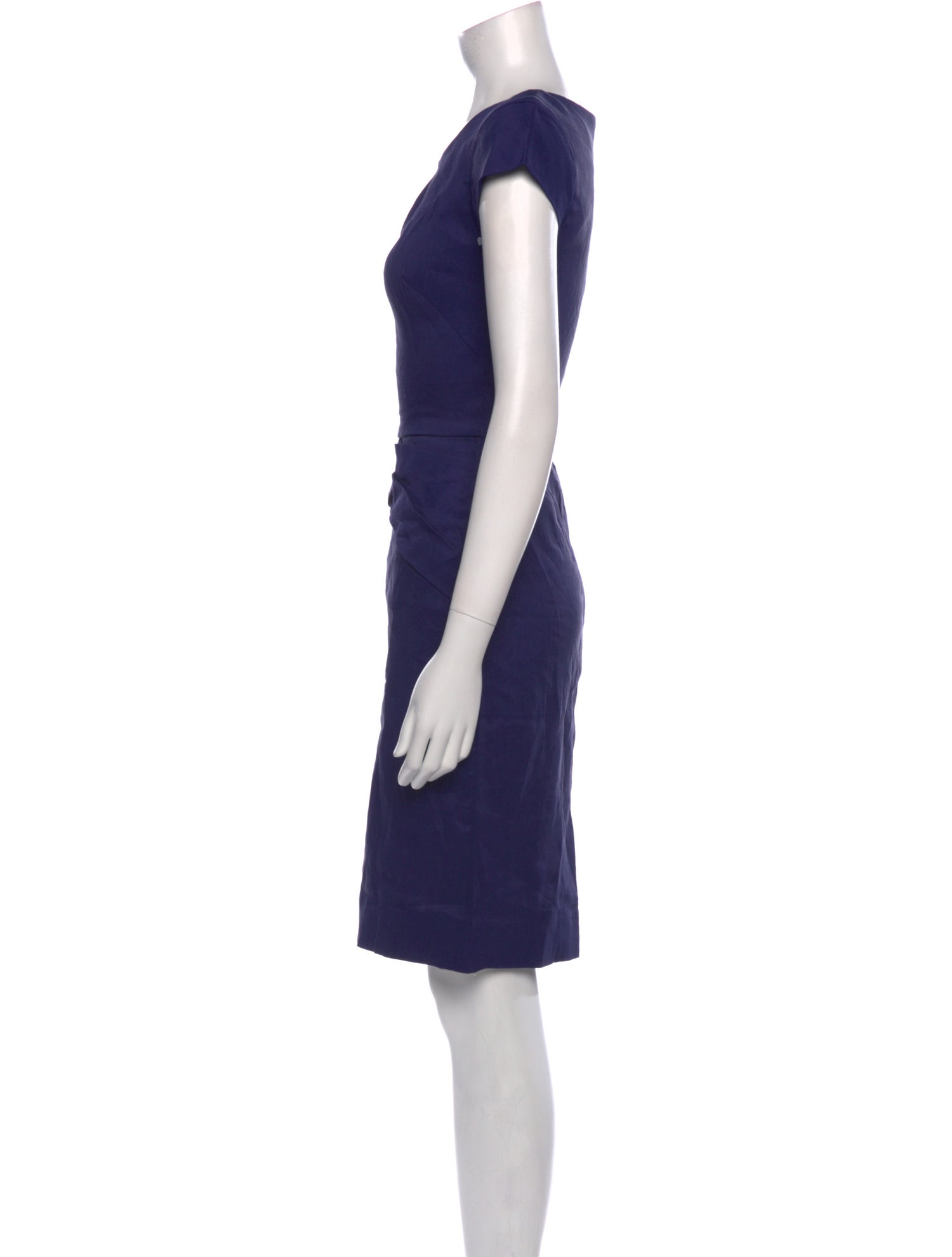 Lela Rose Scoop Neck Knee-Length Dress