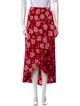 Lela Rose Floral Print Midi Length Skirt