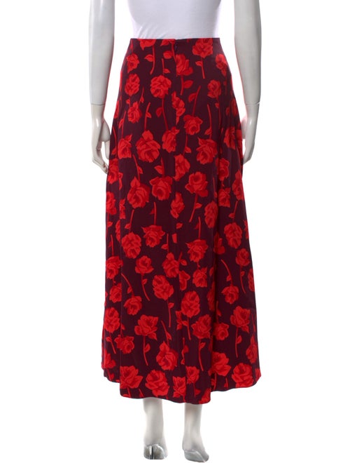 Lela Rose Floral Print Midi Length Skirt