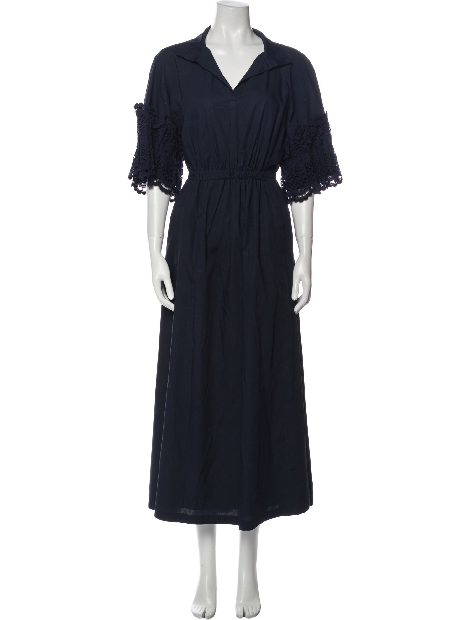 Lela Rose V-Neck Long Dress