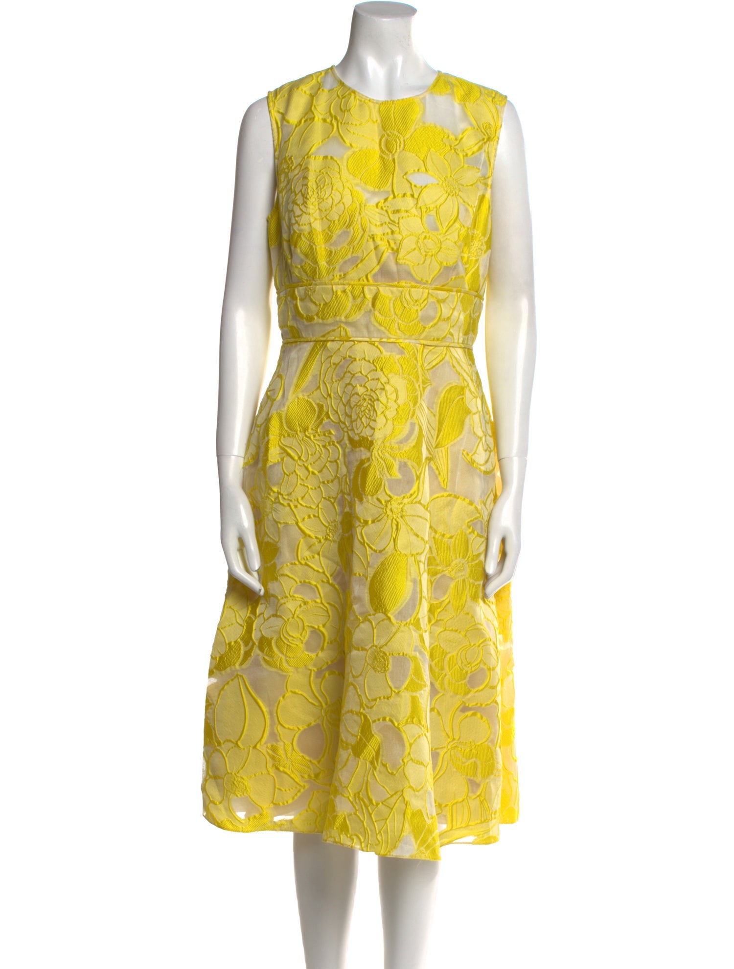 Lela Rose Floral Print Midi Length Dress w/ Tags