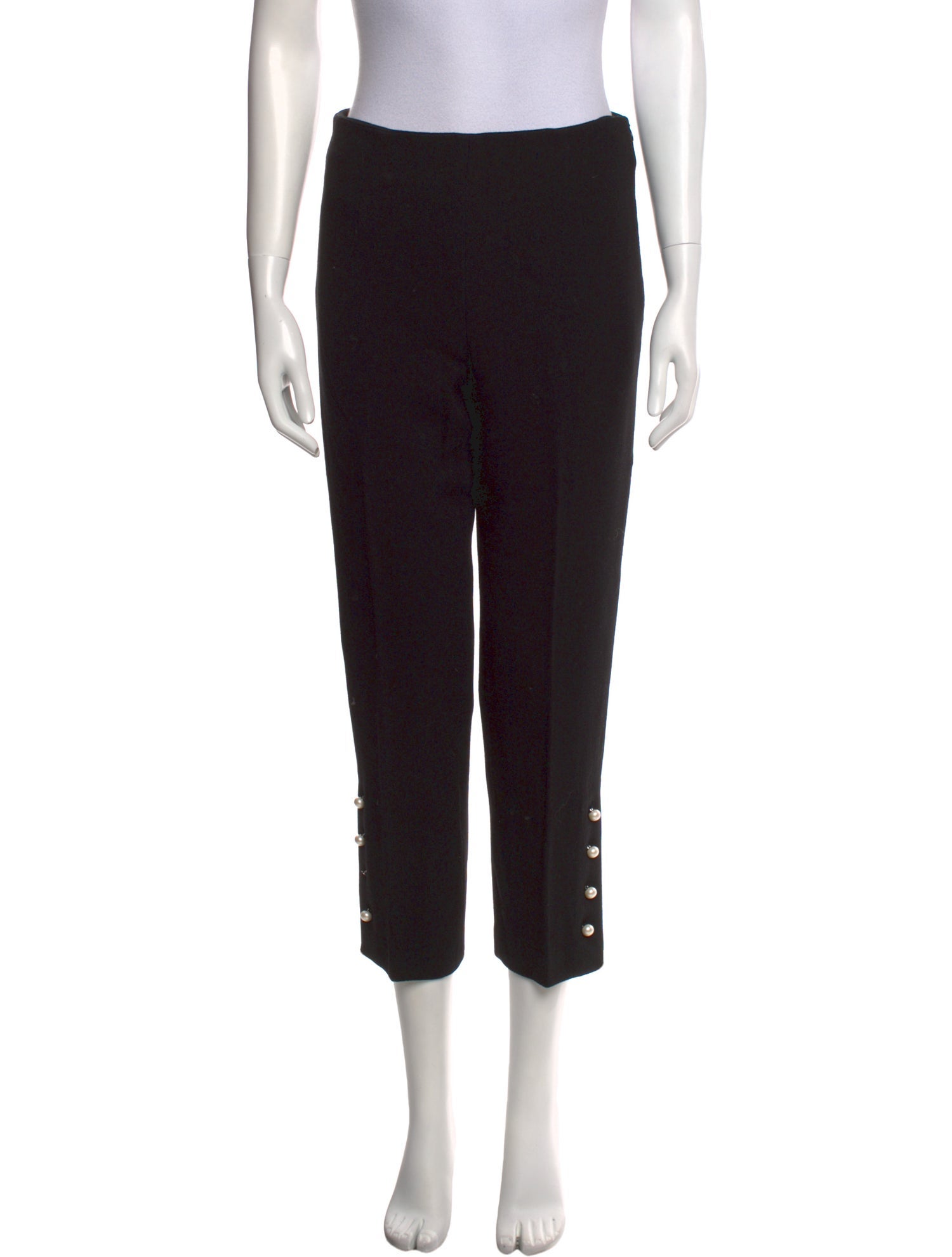 Lela Rose Wool Straight Leg Pants