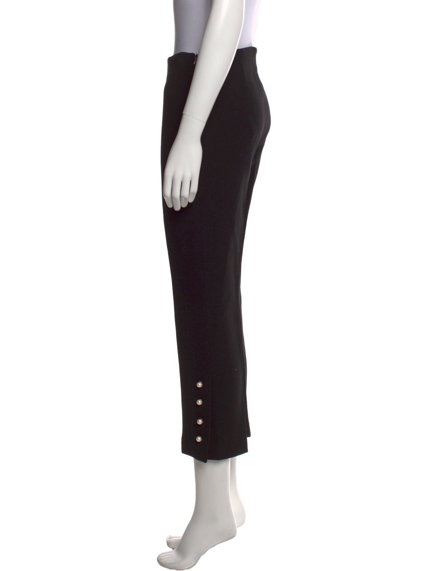 Lela Rose Wool Straight Leg Pants