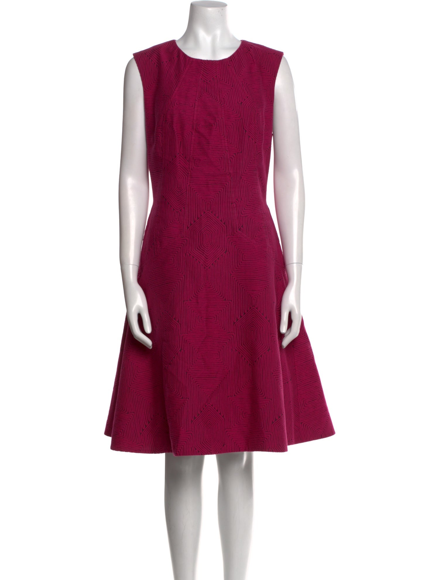 Lela Rose Silk Midi Length Dress