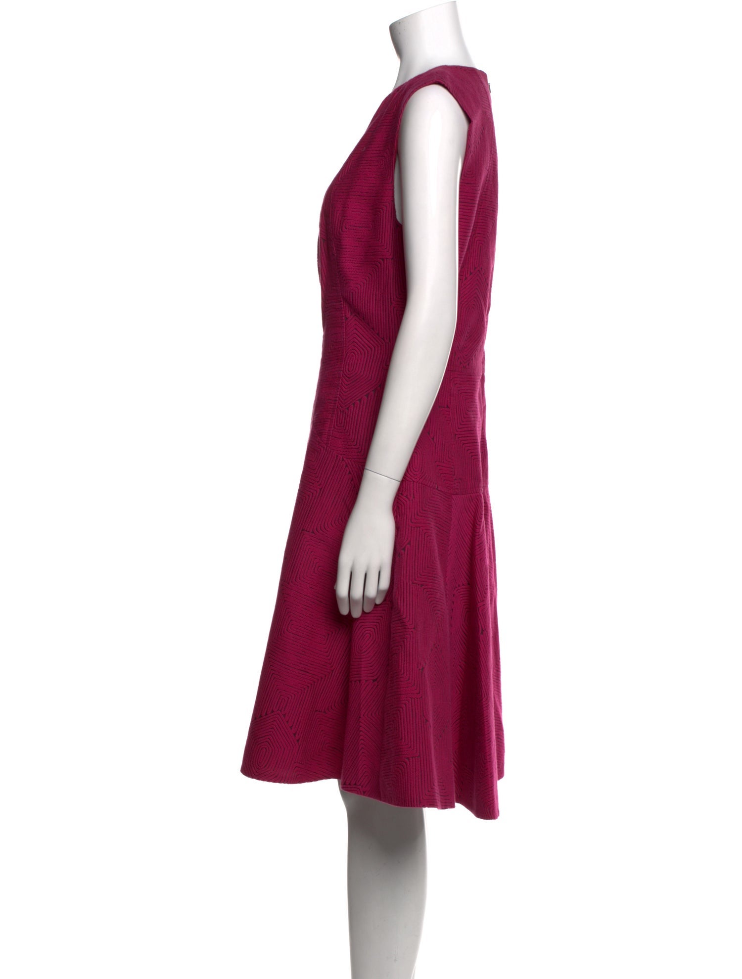 Lela Rose Silk Midi Length Dress