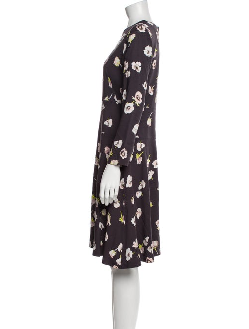 Lela Rose Floral Print Knee-Length Dress