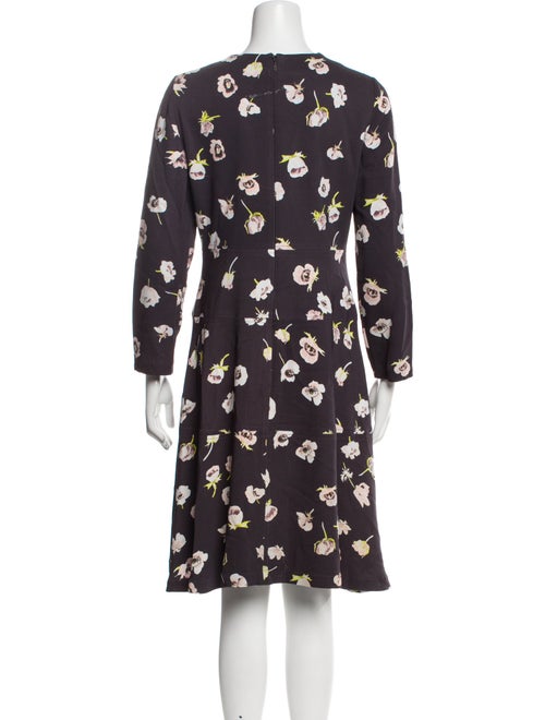 Lela Rose Floral Print Knee-Length Dress