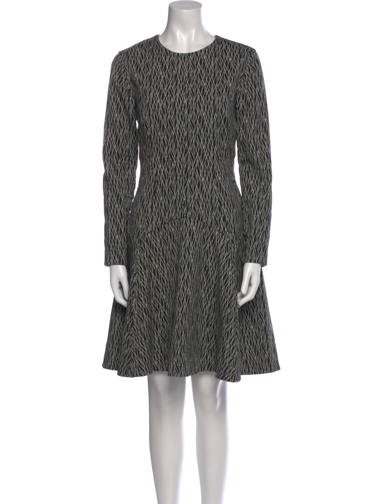 Lela Rose Striped Knee-Length Dress