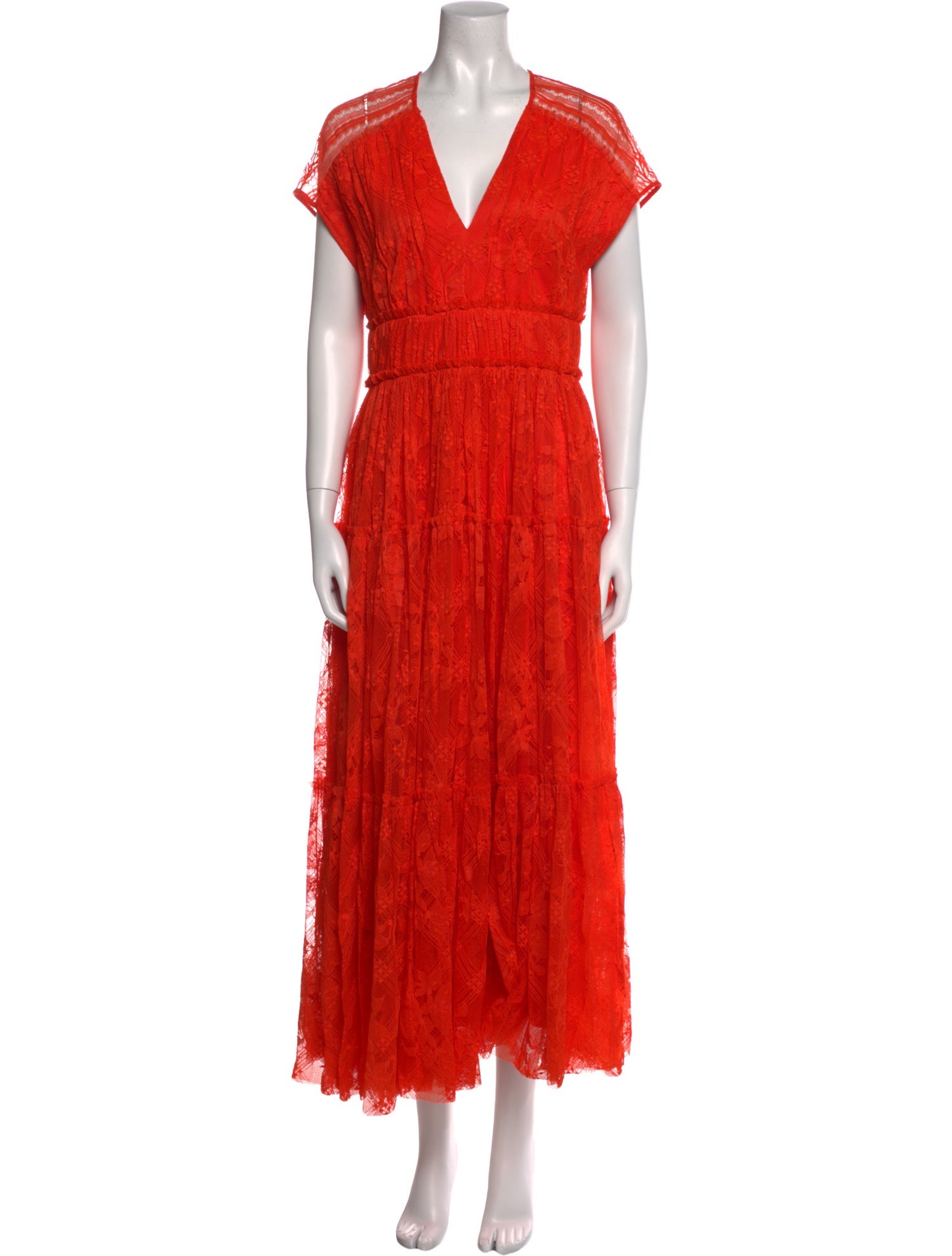 Lela Rose V-Neck Long Dress