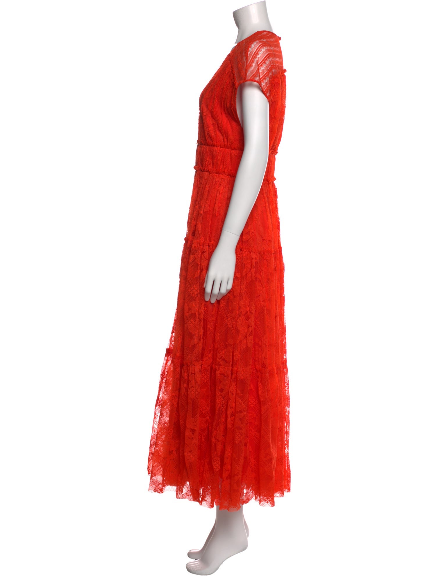 Lela Rose V-Neck Long Dress