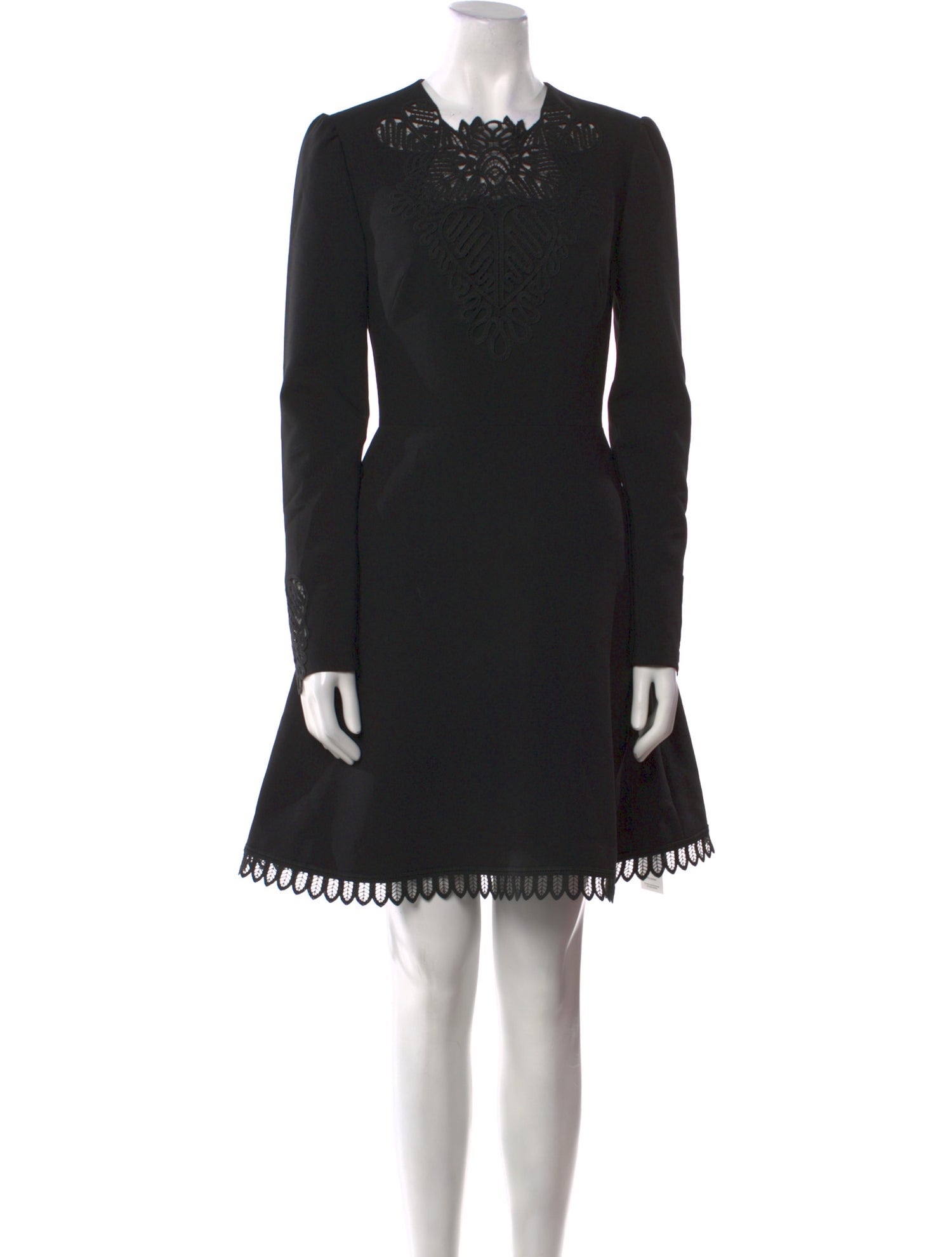 Lela Rose Square Neckline Mini Dress