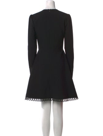 Lela Rose Square Neckline Mini Dress