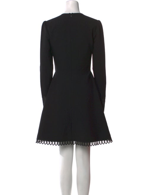 Lela Rose Square Neckline Mini Dress