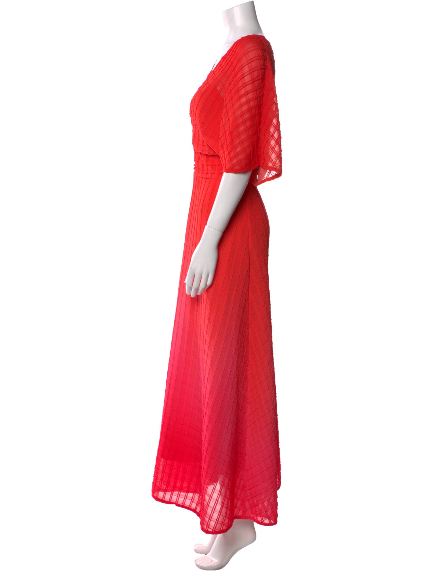 Lela Rose V-Neck Long Dress