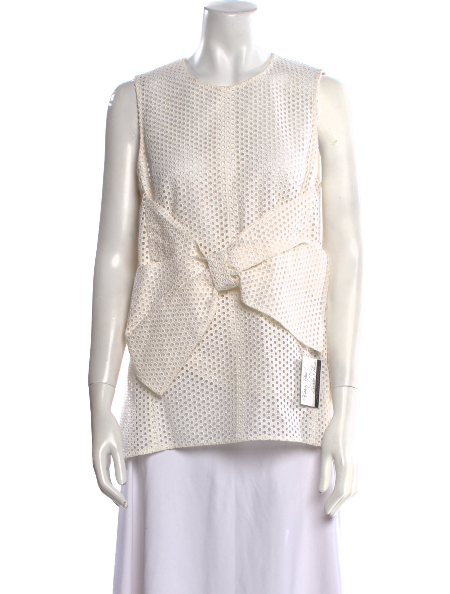 Lela Rose Patterned Crew Neck Top