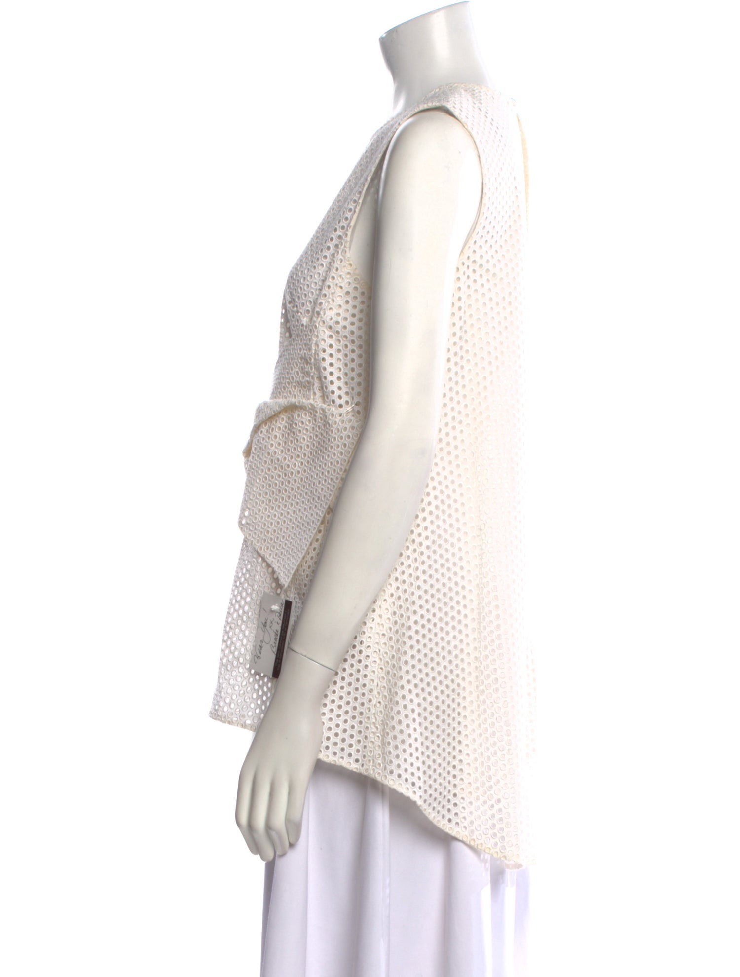 Lela Rose Patterned Crew Neck Top