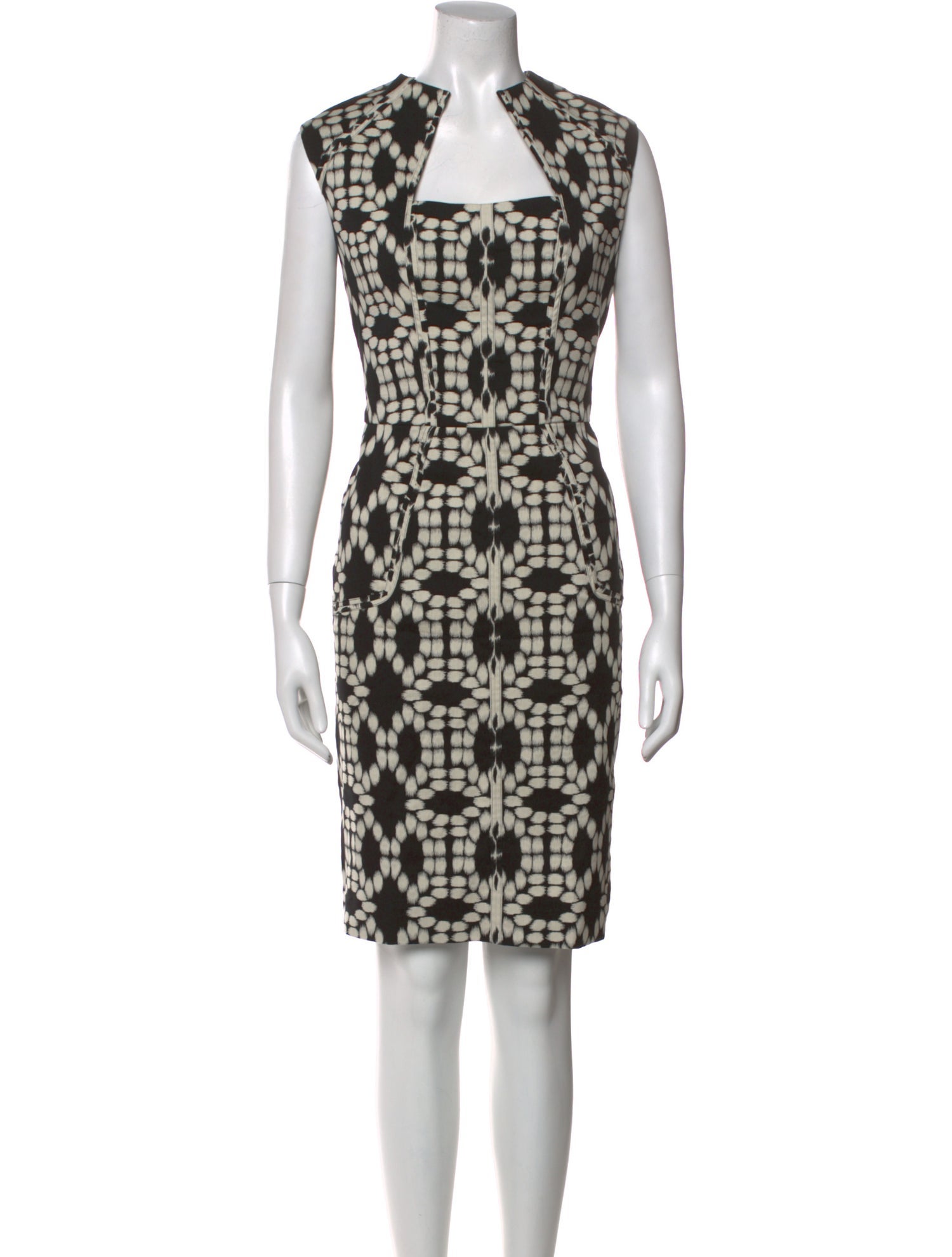 Lela Rose Printed Knee-Length Dress