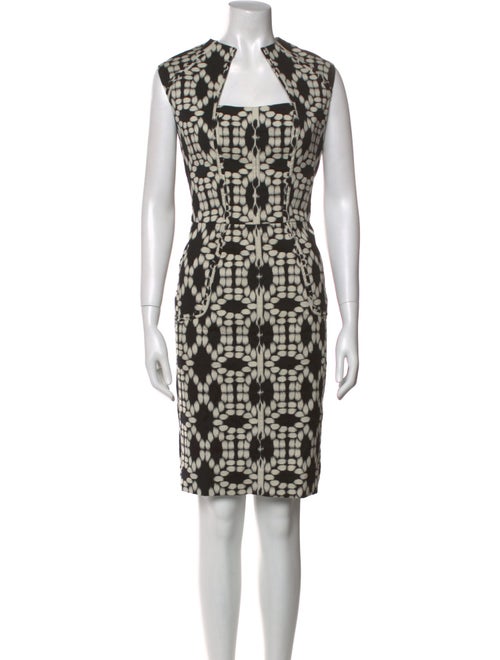 Lela Rose Printed Knee-Length Dress