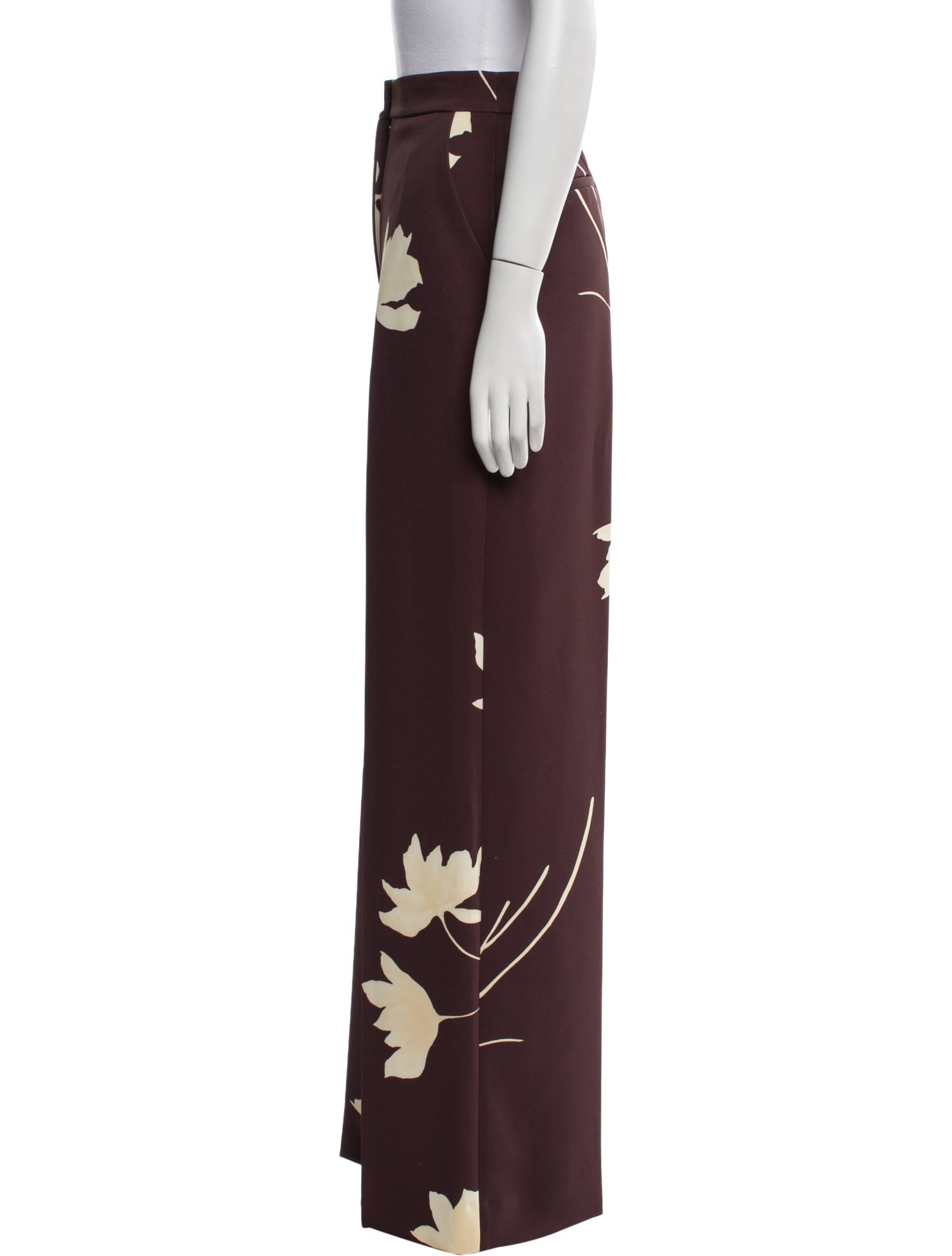 Lela Rose Floral Print Wide Leg Pants