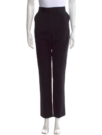 Lela Rose Printed Straight Leg Pants