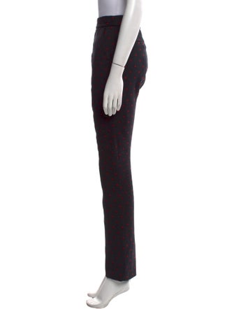 Lela Rose Printed Straight Leg Pants