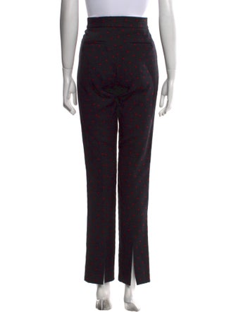 Lela Rose Printed Straight Leg Pants