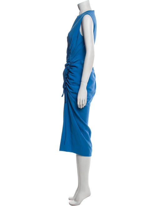 Lela Rose Crew Neck Midi Length Dress