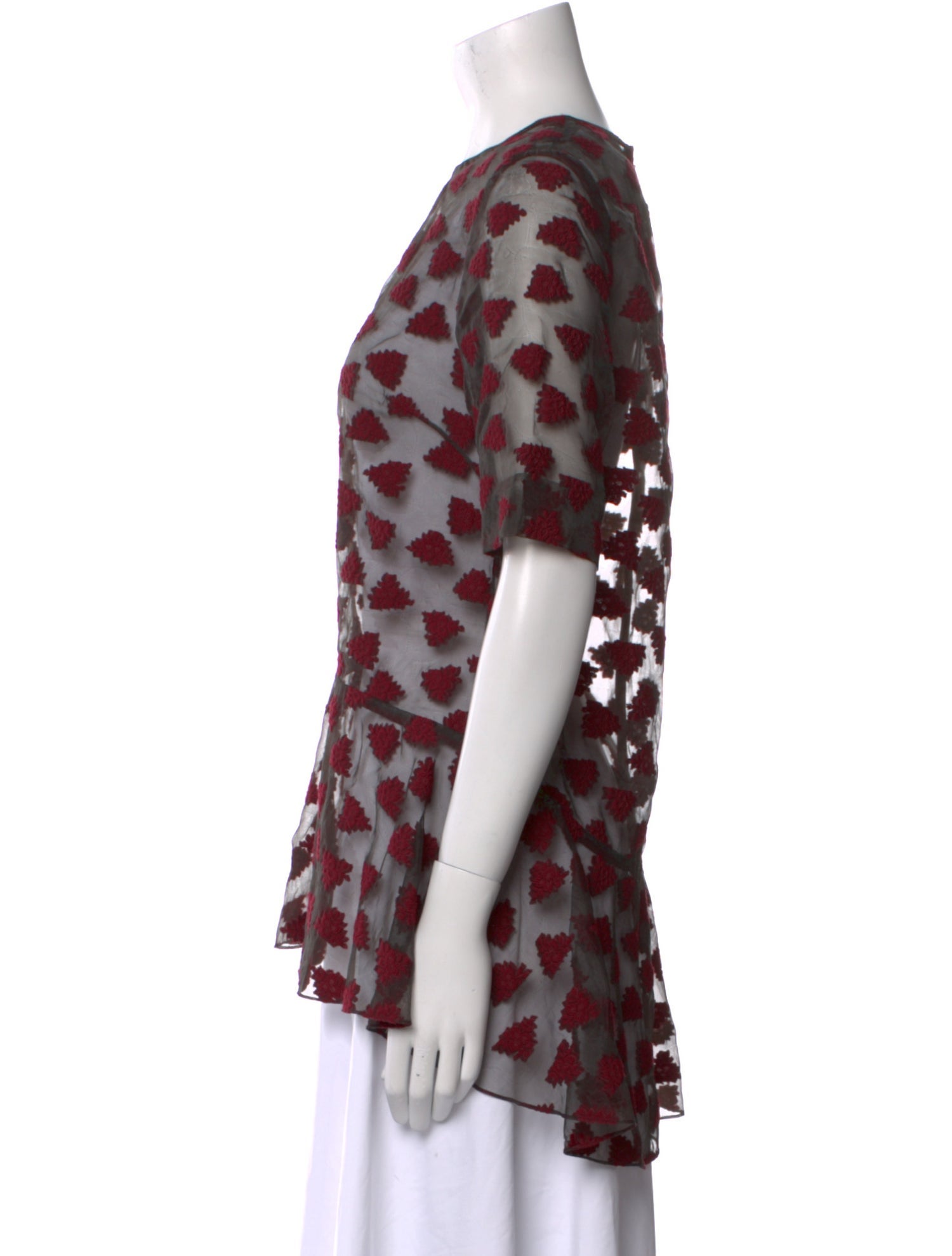 Lela Rose Printed Crew Neck T-Shirt