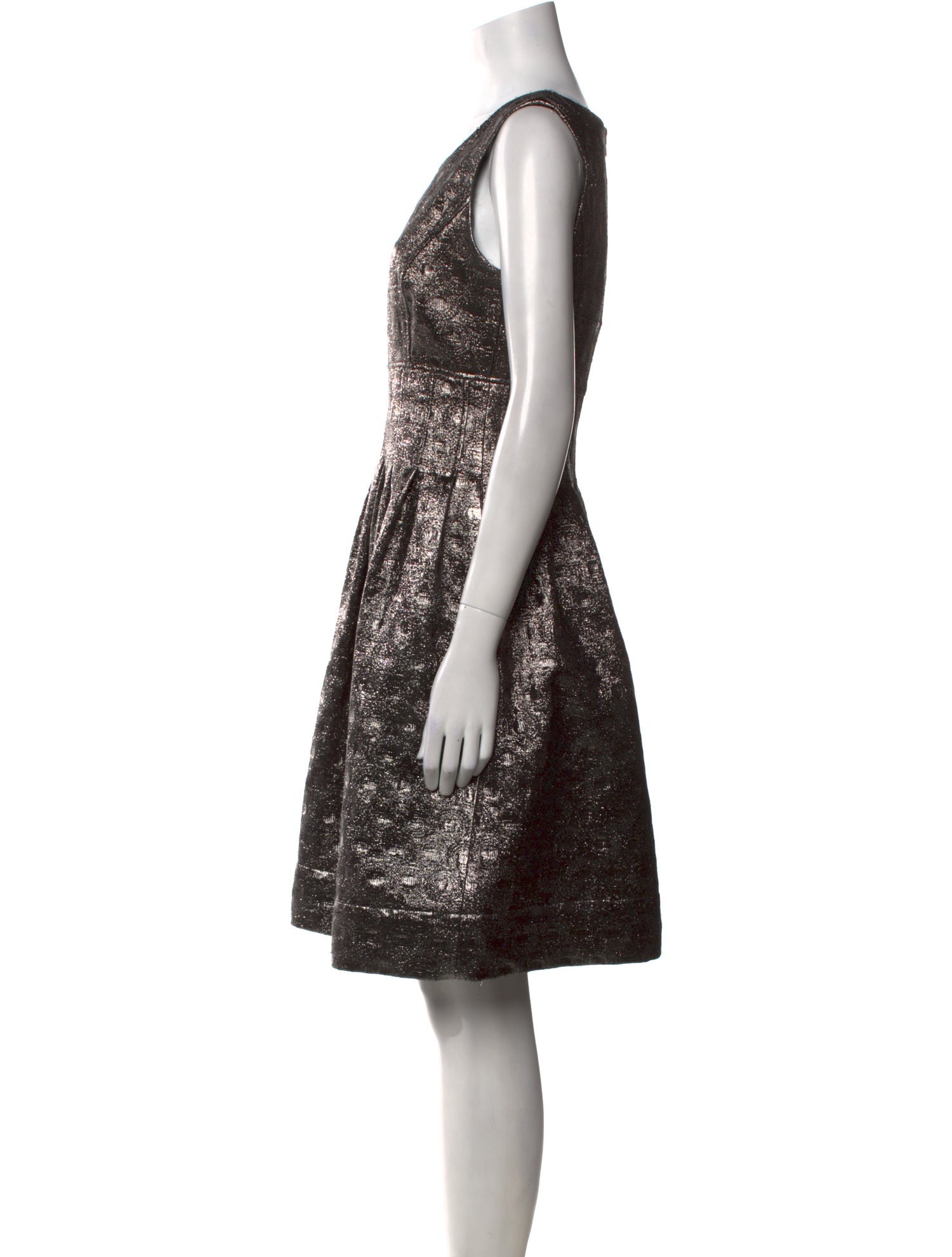 Lela Rose Bateau Neckline Knee-Length Dress