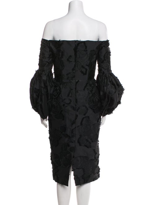 Lela Rose Patterned Knee-Length Dress