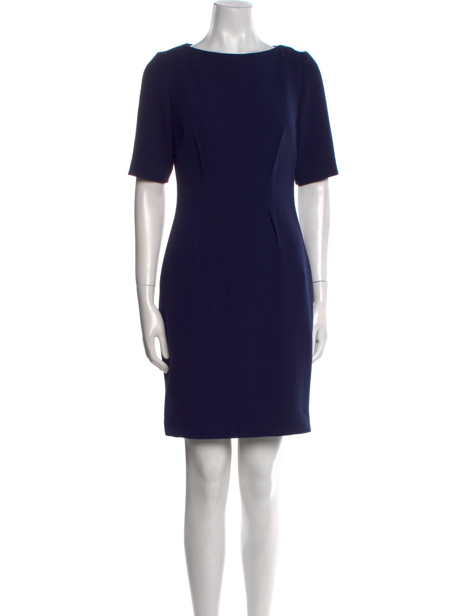 Lela Rose Bateau Neckline Mini Dress