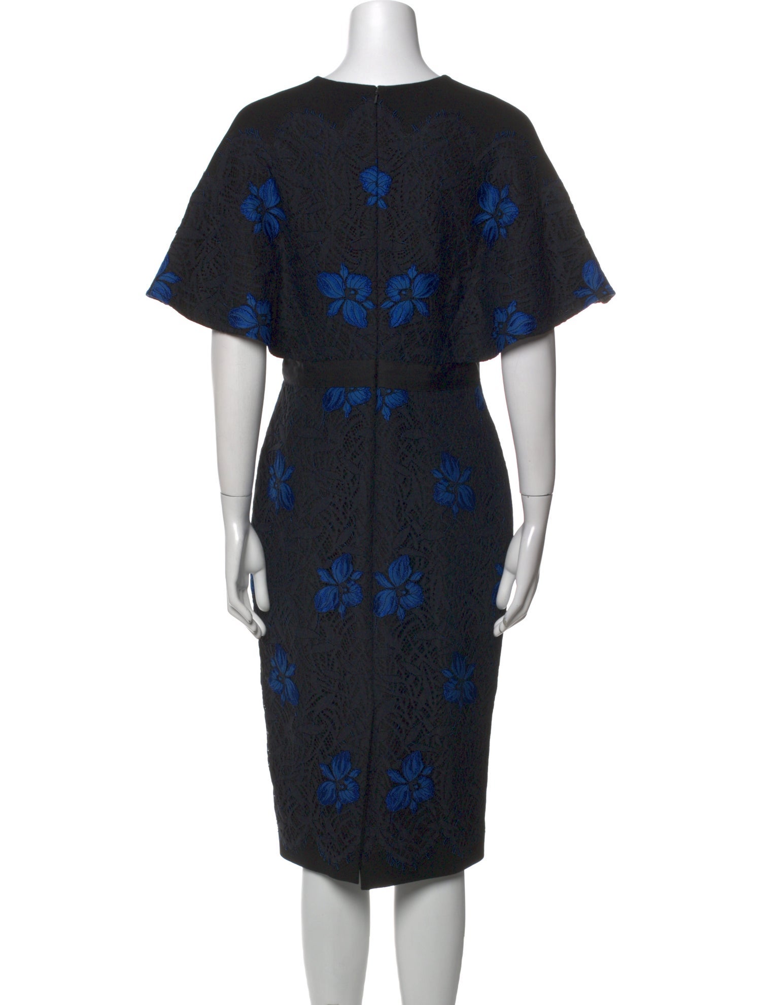 Lela Rose Wool Midi Length Dress