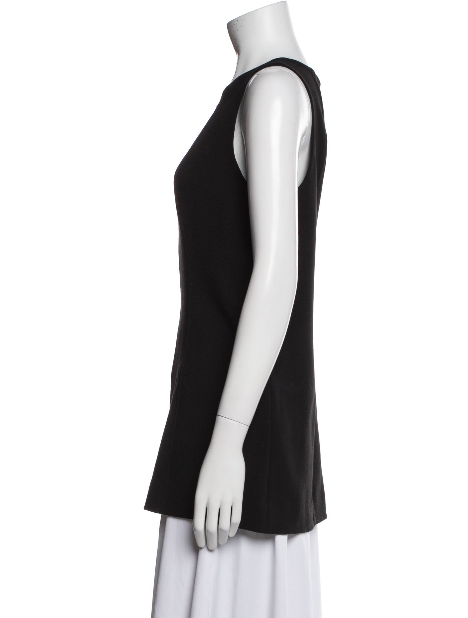 Lela Rose Scoop Neck Sleeveless Top