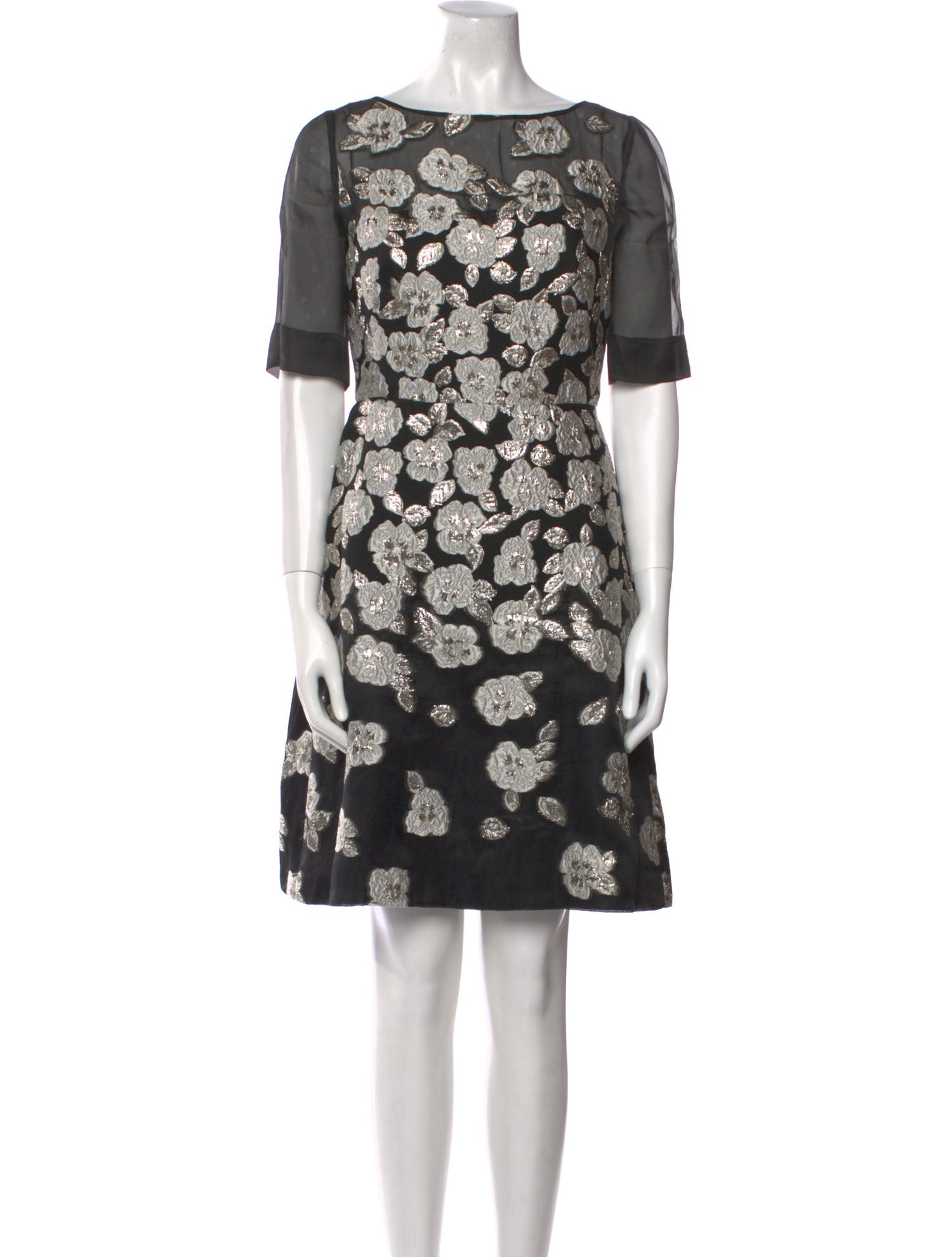 Lela Rose Floral Print Mini Dress