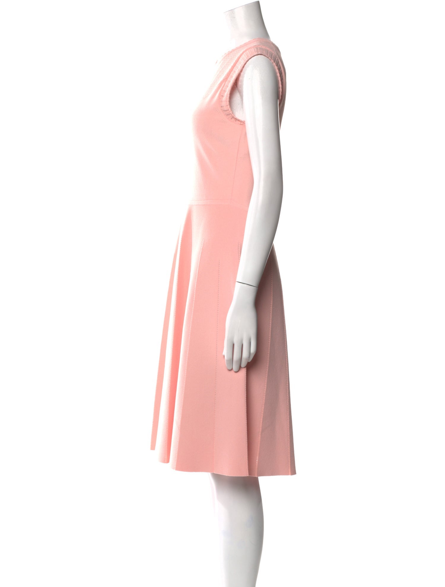 Lela Rose Crew Neck Knee-Length Dress